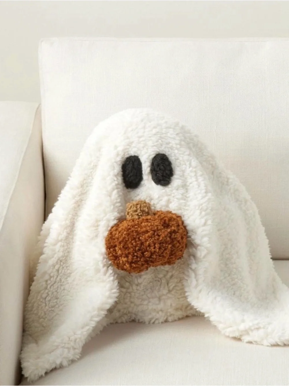 New in Bag Pottery Barn Gus the ghost with pumpkin pillow
